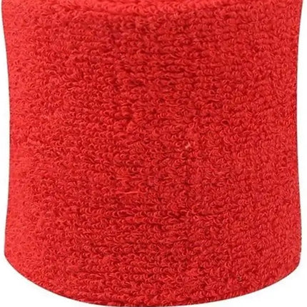 Wristband Set | Sweatband | Sweatbands | Wrist | Sports Bands | 2 Pieces | 8 x 8 CM | Red.