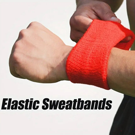 Wristband Set | Sweatband | Sweatbands | Wrist | Sports Bands | 2 Pieces | 8 x 8 CM | Red.