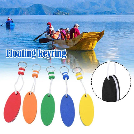 Floating Keychain | EVA Foam | For Large Keyring | Foam | Bumper | Key Float | Oval | Orange.