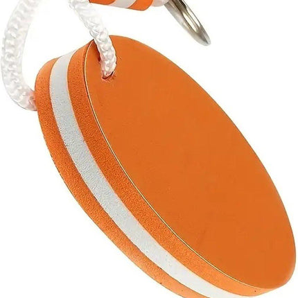Floating Keychain | EVA Foam | For Large Keyring | Foam | Bumper | Key Float | Oval | Orange.
