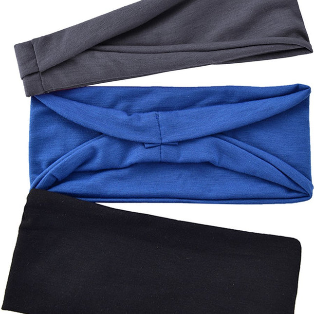 Headband Set - 3 Pieces - Sports Headband Unisex - Elastic Non-Slip