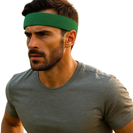 Headband | Headband | Sweatband | Sweatbands | Head | Sports band | Green.