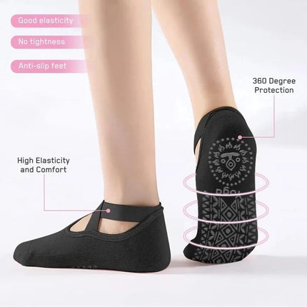 Closed Toe Yoga Socks | With Anti-Slip Bottom | Anti-Slip Socks | Pilates Socks | Size 36-40 | Grey.