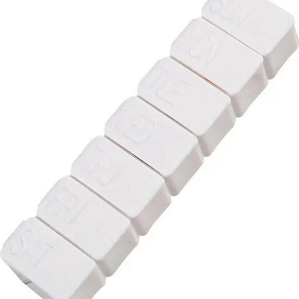 Pill Box | 7-Day Pill Box | Medicine Box | Pill Box | 1 Week | With Daily Divider | White.
