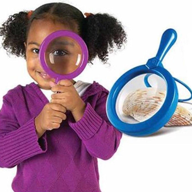 Magnifying Glass for Children | Reading Magnifier | Magnifying Glass | Insect Magnifier | Magnifying Glass | With Stand | 2X Magnification | Purple.