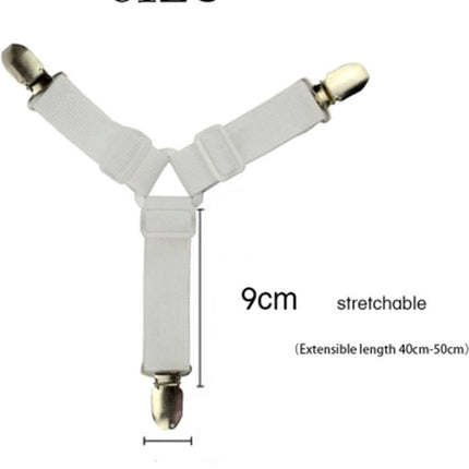 Bed Sheet Clips | Sheet Tighteners | Duvet Clamps | Sheet Tightener Clips | Set of 4 | White.