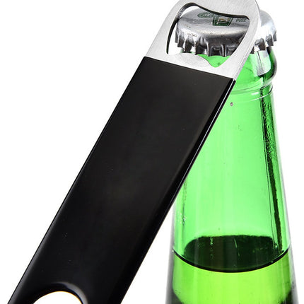 Barblade Bottle Opener | Beer Opener | Bottle Opener | Bar Accessories | Two-Tone | Stainless Steel | 12.5 x 3 cm | Silver/Black.