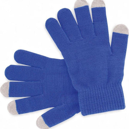 Touchscreen Gloves | Mittens | Touch Tip Gloves | Scandinavian Pattern | Unisex | For Adults | One Size | Blue.