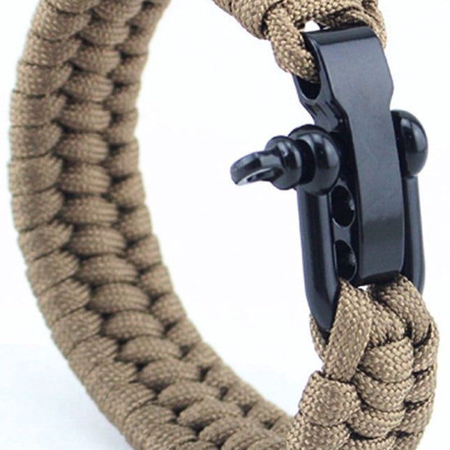 Paracord Survival Bracelet I Paracord Survival Bracelet I Extra Strong I Brown.