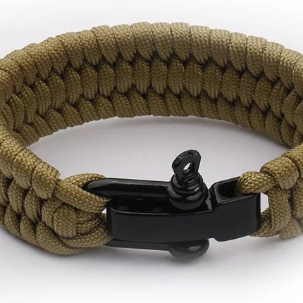 Paracord Survival Bracelet I Paracord Survival Bracelet I Extra Strong I Brown.