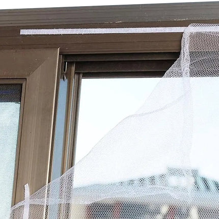 Set of 2 Insect Screens 60 x 200 CM | Window Screens | Insect Nets | Insect Mesh | Fly Screen | With Velcro Adhesive Strip | White.