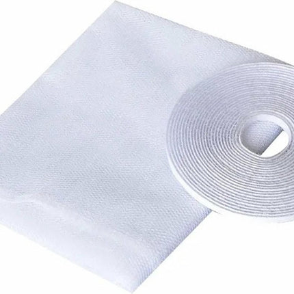 Set of 2 Insect Screens 60 x 200 CM | Window Screens | Insect Nets | Insect Mesh | Fly Screen | With Velcro Adhesive Strip | White.