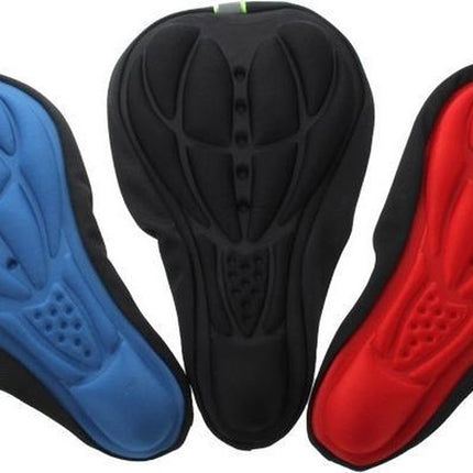 Note type!! 3D Silicone Lycra Nylon & Gel Pad Bicycle Saddle Seat Cover Soft Cushion Fits Types of Bikes (Black).