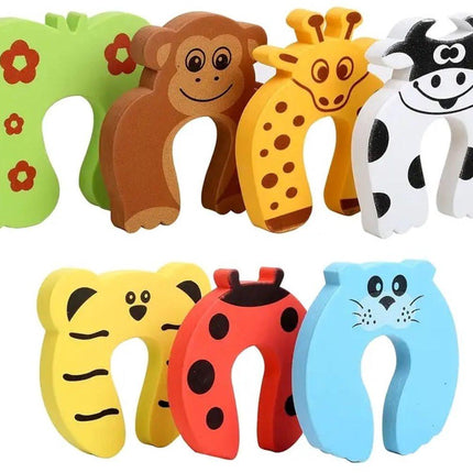 Animal Door Stoppers I Baby and Child Door Protectors I Door Protection I Foam / Foam I Animal Door Stopper I 2 Pieces I Orange + Yellow.