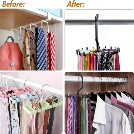 Tie Hanger | Tie Hanger | Tie Organizer | Tie Hook | Hang 20 Ties | Black.
