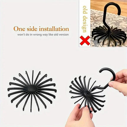 Tie Hanger | Tie Hanger | Tie Organizer | Tie Hook | Hang 20 Ties | Black.