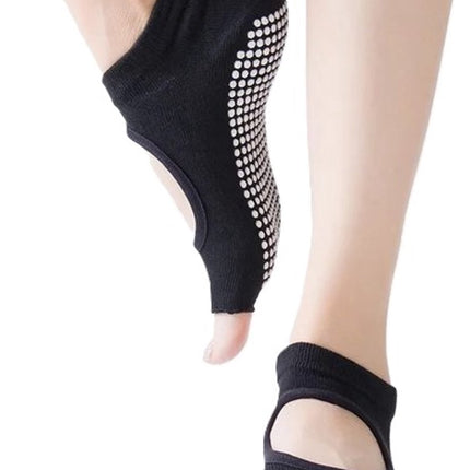 Yoga Socks Full Open Toe | Full Toe Yoga Sock | With Anti-Slip Bottom | Anti-Slip Socks | Pilates Socks | Size 36-40 | Black.