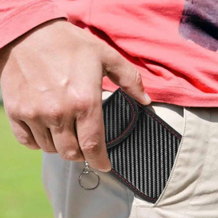 2x RFID Anti-theft Protective Case for Car Key | Carbon Keyless Entry Protective Case | With Hook.