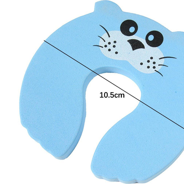 Doorstop - Foam - Blue - Child Safety - Door Protector - Animal - Door Clamp.
