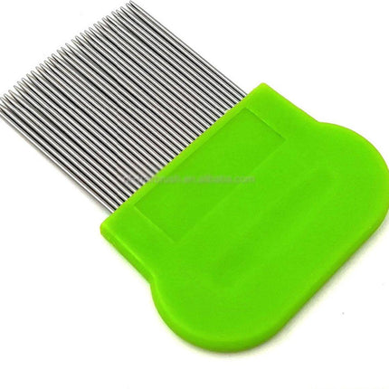 Lice Comb | Lice Brush | Flea Comb | Nits Comb | Lice Remover | Stainless Steel Brushes | Plastic Barrel | Random Color.