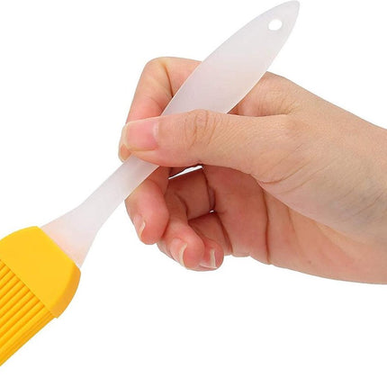 Silicone Baking Brush - Grease Brush - Baking Brush - Marinade - BBQ - Yellow / White.