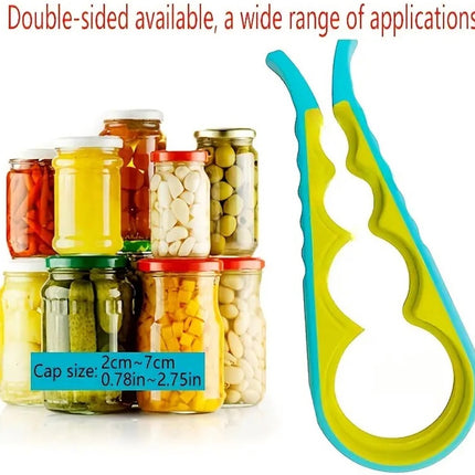 6-in-1 Opener | Multifunctional Opener | Kitchen Helper Opener | Jar | Bottle | Beer | Bag | Caps | Green.