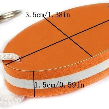 Floating Keychain | EVA Foam | For Large Keyring | Foam | Bumper | Key Float | Oval | Blue.