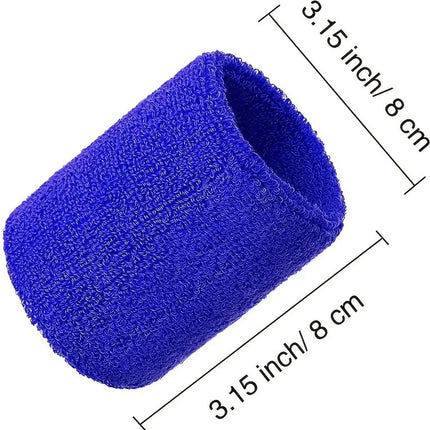 Wristband Set | Sweatband | Sweatbands | Wrist | Sports Bands | 2 Piece | Blue.