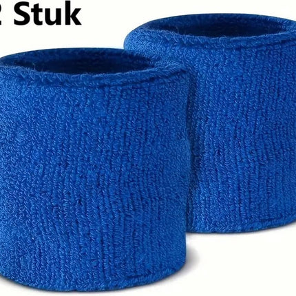 Wristband Set | Sweatband | Sweatbands | Wrist | Sports Bands | 2 Piece | Blue.