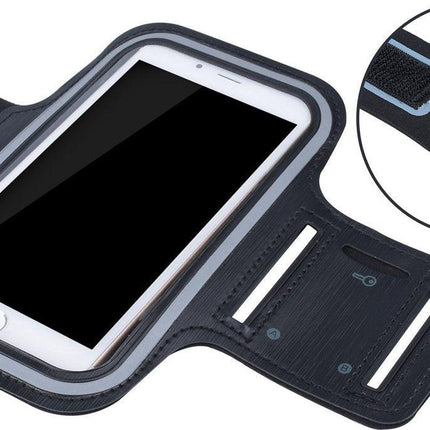 Sports armband XL suitable for screens up to 6.5 inches, among others, for iPhone 6/6s/7/8, Samsung S7/S8/S9, Huawei P10 - Black.