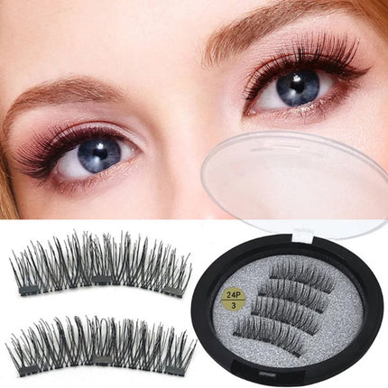 Magnetic False Eyelashes | Magnetic Eyelashes | 3D Eyelash Extensions | Fake Lashes | Glue-Free | False Eyelash Set | 2 pairs.