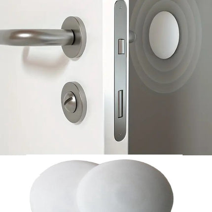 Door Stoppers | Self-Adhesive Door Protectors | Door Protection | Silicone | Transparent | Washable | White | 2 Pieces.