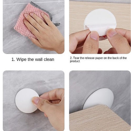Door Stoppers | Self-Adhesive Door Protectors | Door Protection | Silicone | Transparent | Washable | White | 2 Pieces.