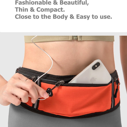 Waist Bag | Running Belt | With Phone Holder | With Smartphone Holder | Reflective | Running Bag | Orange.