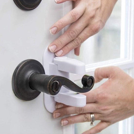 Door Handle Security for Children | Door Handle Lock | Child Safety Lock | Child Lock for Doors | Baby Door Handle Security | Set of 2.