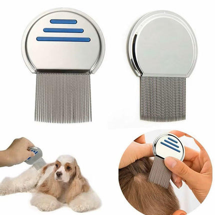 Lice Comb for Child & Pet | Lice Brush | Flea Comb | Nits Comb | Dust Comb | Lice Remover | Stainless Steel | Green.