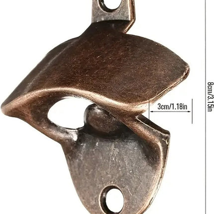Wall Bottle Opener | Wall Bottle Opener | Wall Bottle Opener | Includes 2 Screws | Silver.