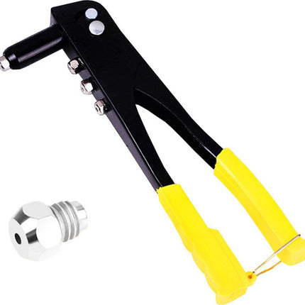 Rivet gun - Blind riveting tool - Pop rivet gun - with 4 tips for 2.4 mm, 3.2 mm, 4.0 mm, and 4.8 mm.