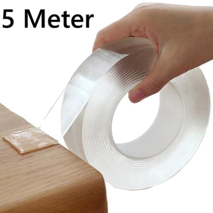 Nano Tape Extra Long! | Double-Sided Tape | Transparent | Reusable | Washable | 5 Meters.
