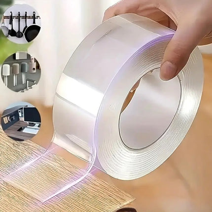 Nano Tape Extra Long! | Double-Sided Tape | Transparent | Reusable | Washable | 5 Meters.