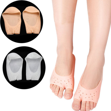 Silicone gel socks | Heel protectors | Heel insoles | Heel cushions | Heel socks | 1 pair | White.