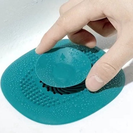 2x Luxury Shower Drain | Drain Plug | Drain | Shower Tray | Hair Stopper | Silicone | Blue.