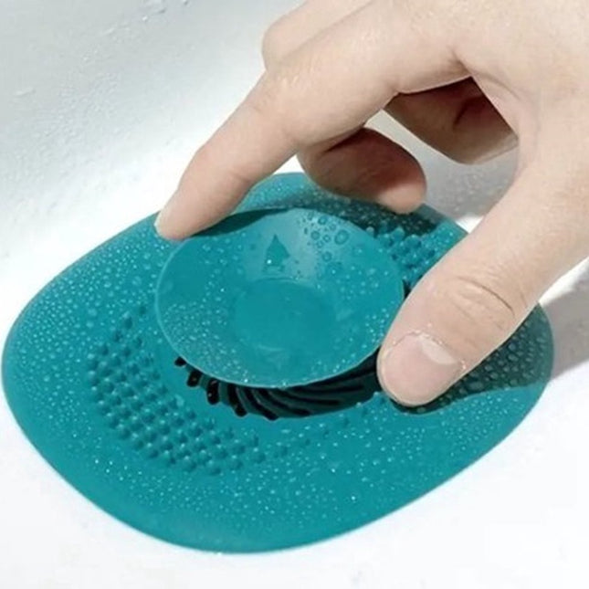 2x Luxury Shower Drain | Drain Plug | Drain | Shower Tray | Hair Stopper | Silicone | Blue.