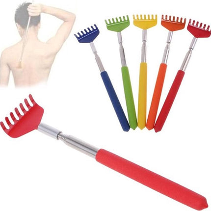 2x Extendable Back Scratcher | Adjustable Back Scratcher | Massage Scratcher | Telescopic Back Scratcher | Up to 56 CM | Stainless Steel | Blue.