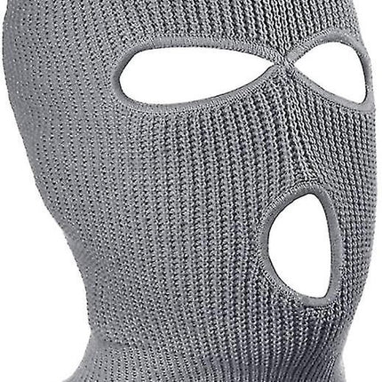 2x Facemask I Sports hat I Three-hole hat I Ski hat I Bivouac I Balaclava I One Size I Gray.