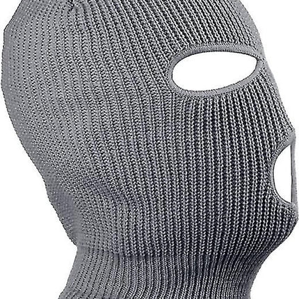 2x Facemask I Sports hat I Three-hole hat I Ski hat I Bivouac I Balaclava I One Size I Gray.