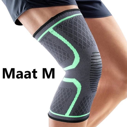 Compression Knee Brace | Knee Support | Knee Protector | Knee Bandage | Knee Support | 1 Piece | Black Green | Size M.