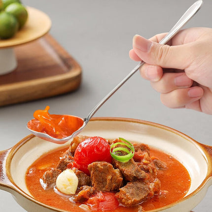 2-piece gravy spoon, small spoon with spout, 18/10 stainless steel, sauce ladle for scooping gravy and sauces, 7.87 inches.