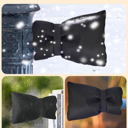 Kitchen faucet outdoor faucet covers for protection against frost in winter - 2-pack, thickened insulated pipe covers for outdoors, indispensable reusable waterproof faucet covers for garden maintenance, 15×20 cm, black.