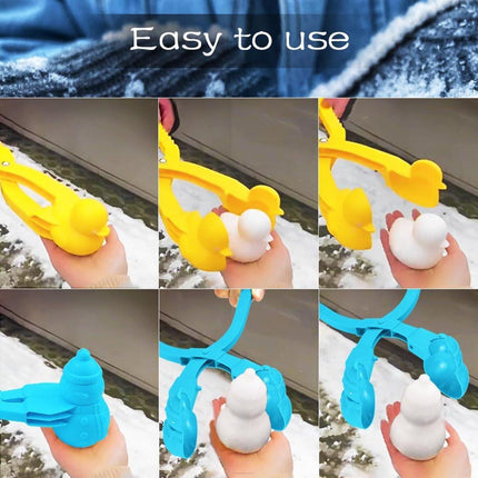 4 Pieces Snowball Maker for Children - Ball/Heart/Duck/Snowman - Safe PP Material.